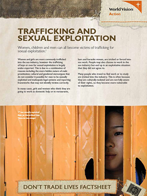 TRAFFICKING AND SEXUAL EXPLOITATION - World Vision, 2012